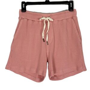 New Dandy Del Mar The Cannes Waffle Knit Shorts in Pink Medium